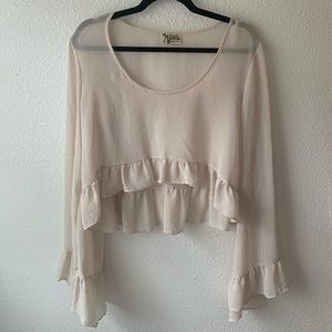 Show me your Mumu Sheer Cream Flowy top